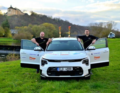 Marek Tomíšek a&nbsp;Míra Tomíšek po&nbsp;Eco Rally Praha